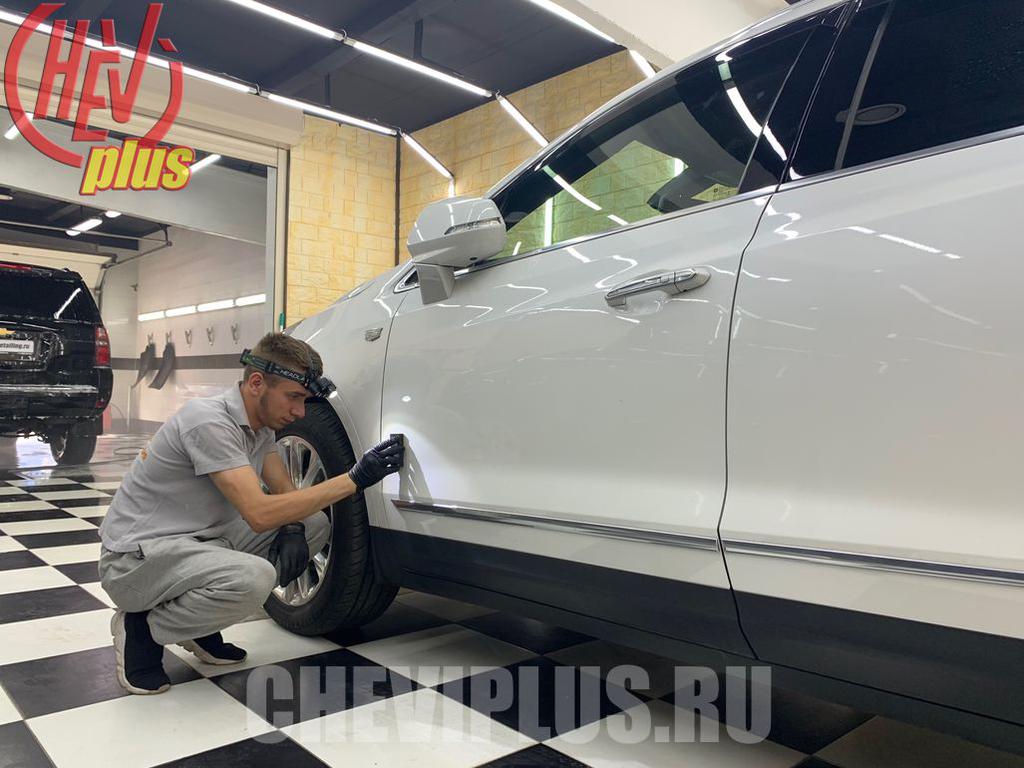 Нанесение керамического покрытия на Cadillac XT5 — сеть техцентров ШЕВИ ПЛЮС в Москве, Санкт-Петербурге и Краснодаре