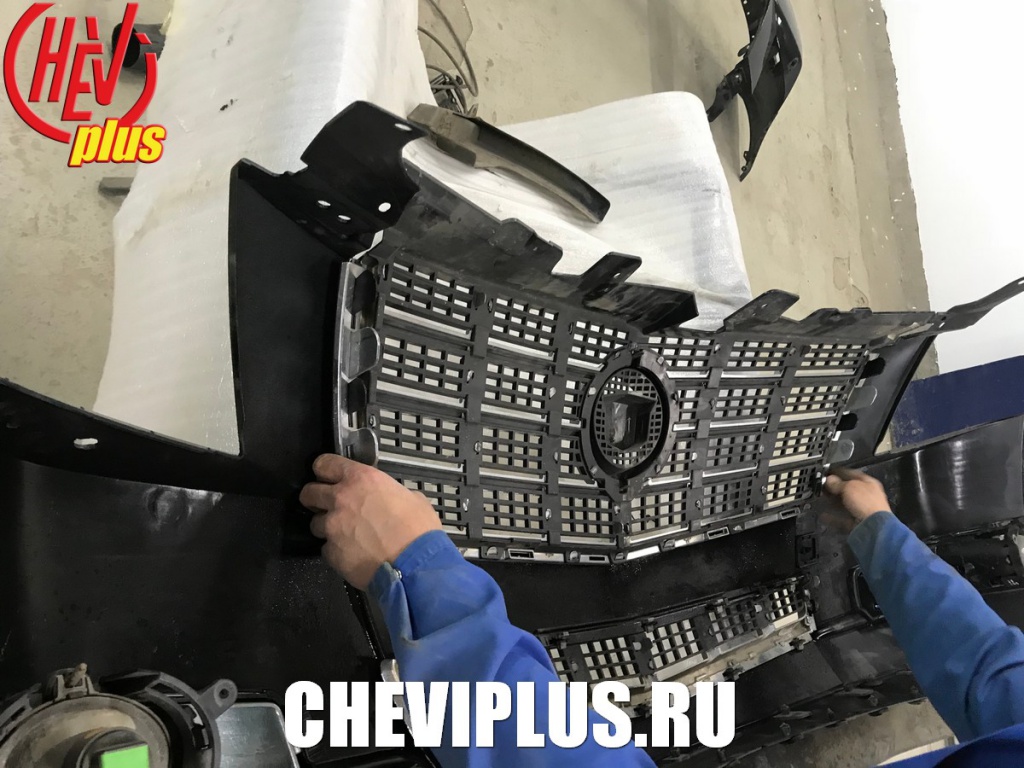 Комплекс работ по покраске бампера переднего на автомобиле Кадиллак CTS от компании Шеви Плюс