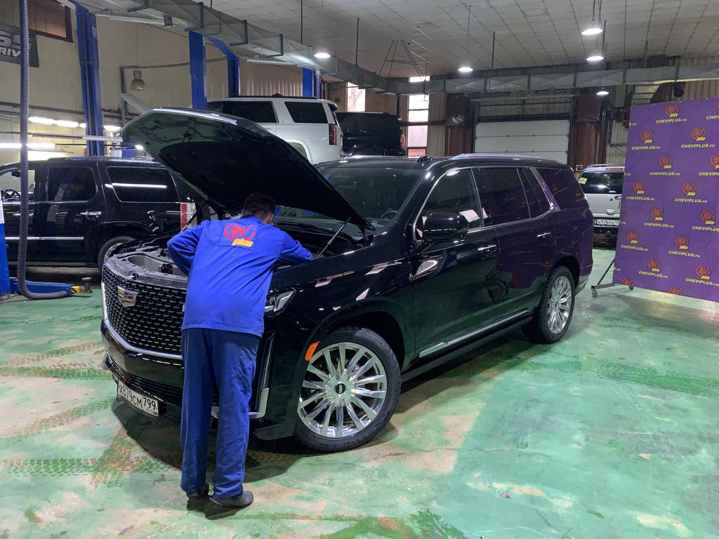 Замена приводного ремня и роликов Cadillac Escalade