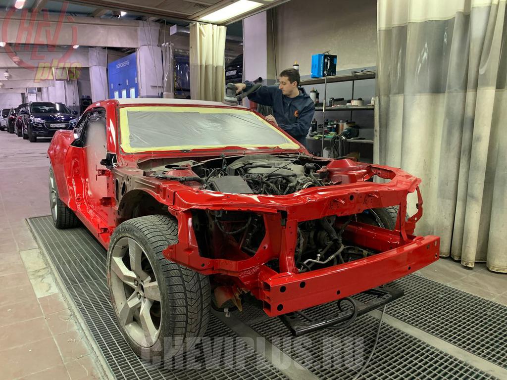 Восстановление после ДТП автомобиля Chevrolet Camaro в компании Шеви Плюс