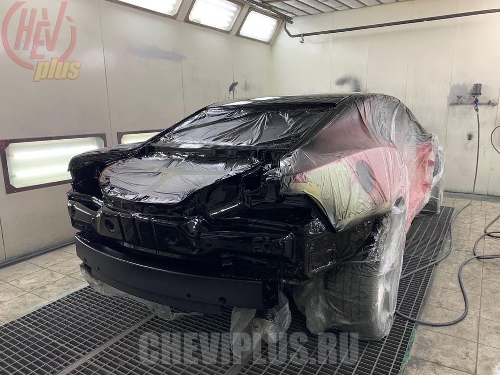 Комплекс работ по кузовному ремонту страхового случая автомобиля Chevrolet Camaro в компании Шеви Плюс