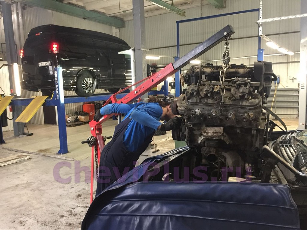 Специализированный цех по замене двигателей на автомобилях Шевроле Тахо в Москве и Санкт-Петербурге