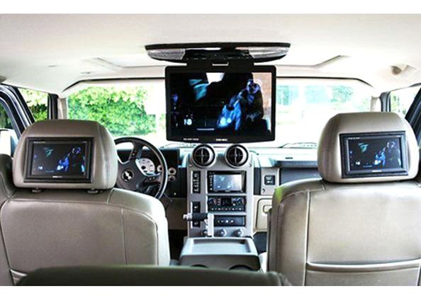 Установка комплектов мультимедийных систем на автомобили Хаммер Н2 от компании Шеви Плюс