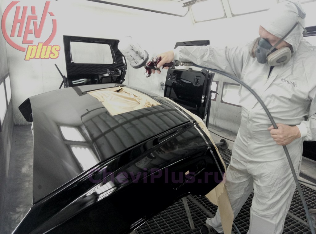 Комплекс работ по покраске капота на автомобилях Хаммер Н2 от компании Шеви Плюс